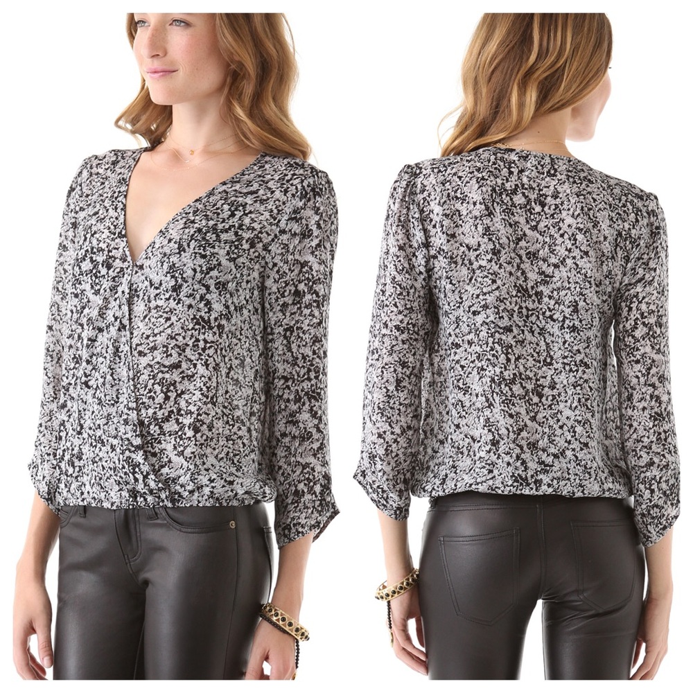 Joie Pleated 100% Silk Blouse